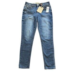 DEMOCRACY Mid Rise Ankle Length Blue Denim Jeans Ab Technology Stretch Sz 8 NWT